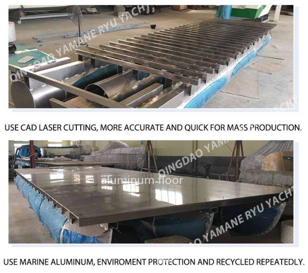 铝制浮桥船生产照片-2